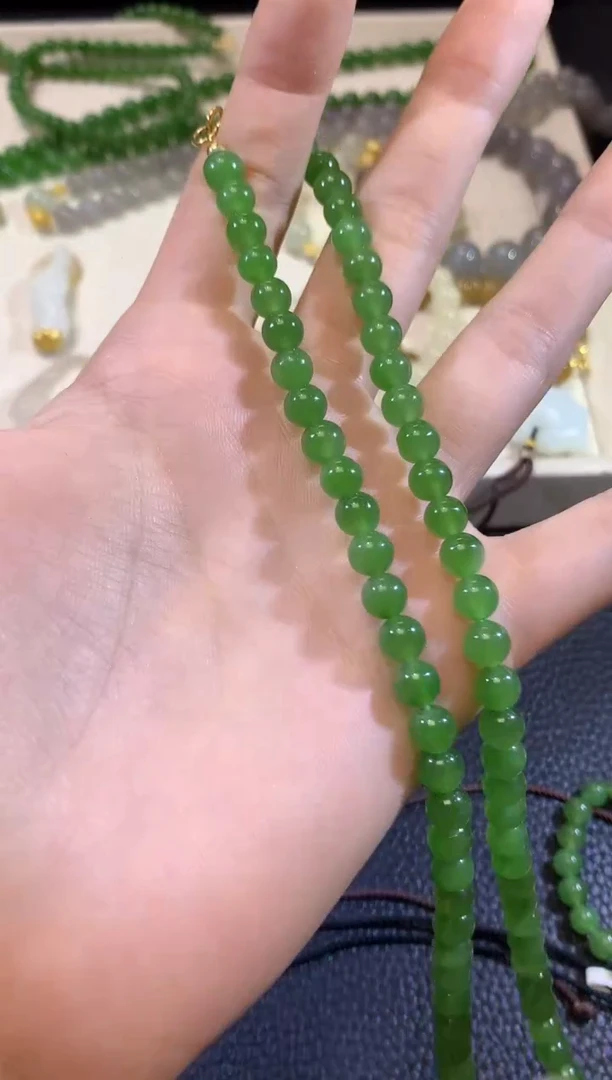 和田玉18K金镶嵌颈饰A40   多样性发一件