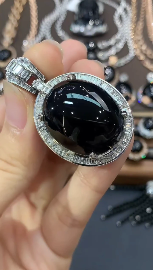 吊坠(不含链)18K金镶嵌翡翠夏*C133