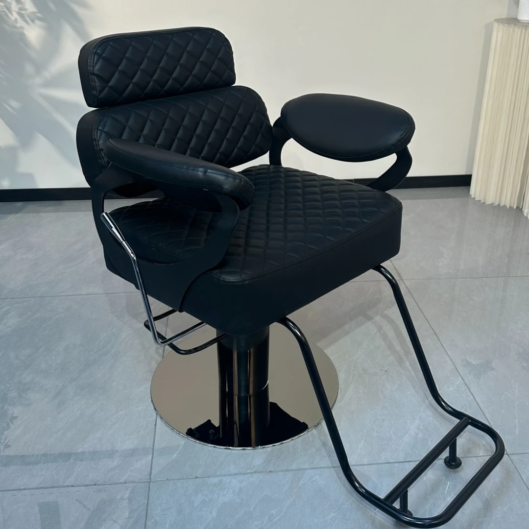美发店椅子可放倒理发椅网红潮款剪发凳子可升降旋转高档烫染座椅