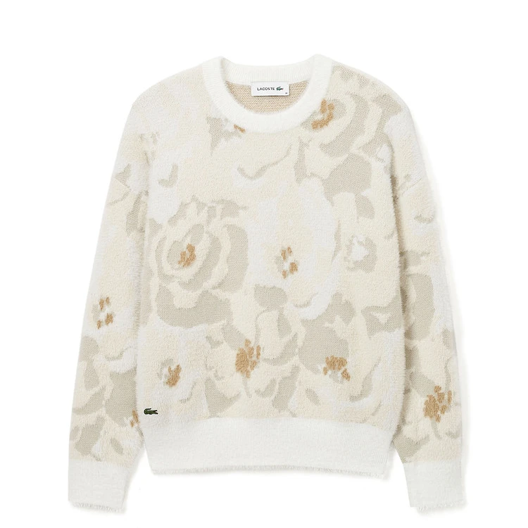 【双十一】LACOSTE法国鳄鱼女装冬季时尚百搭圆领针织毛衣|AF2587