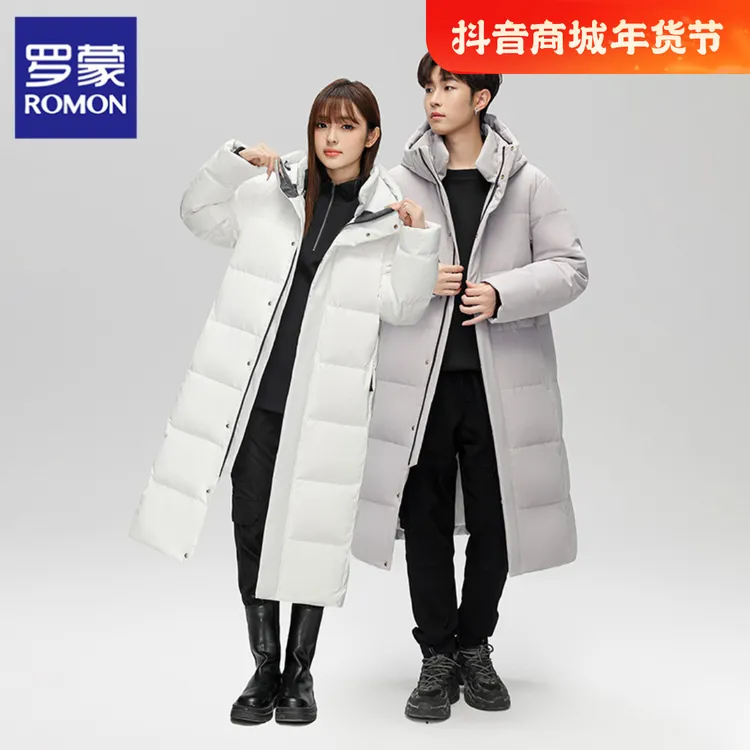 罗蒙东北羽绒服男士长款过膝2024新款正品冬季情侣潮加厚极寒保暖
