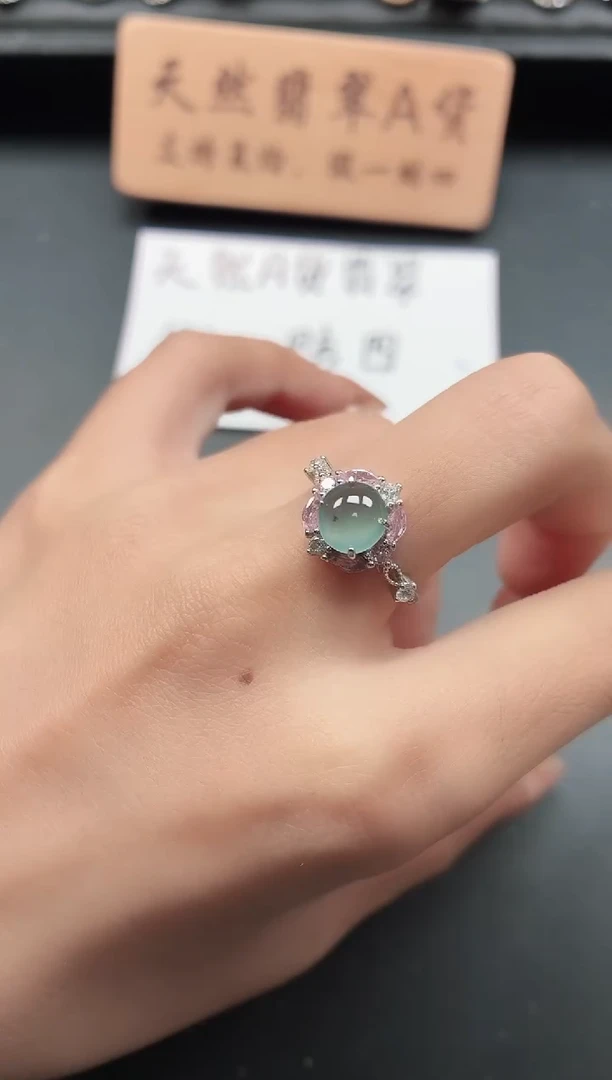银S925镶嵌戒指翡翠111111