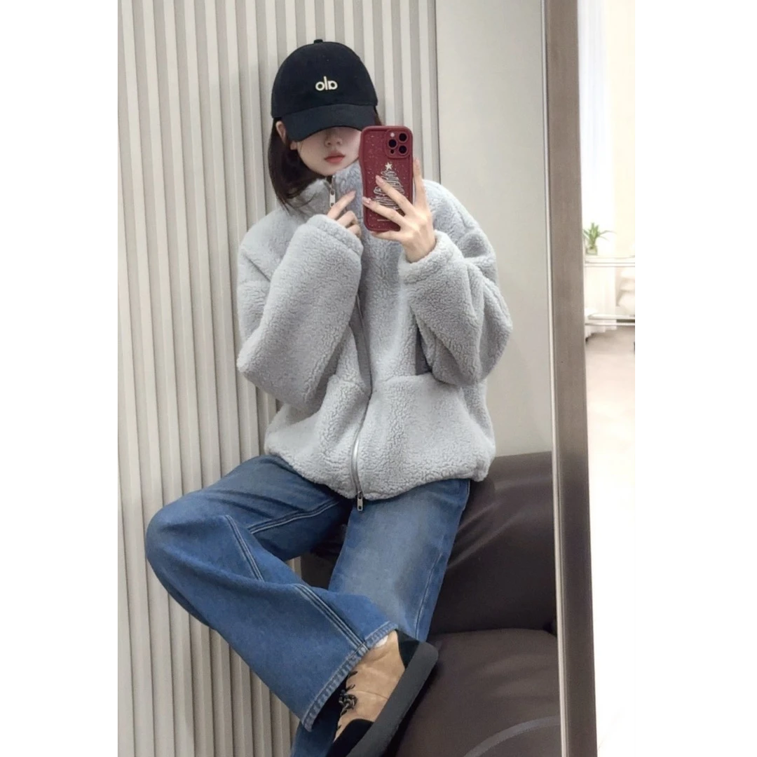 Y.M | 雪人羔羔  贝贝羊驼超软暖呼呼冬季加厚小立领极简外套1517