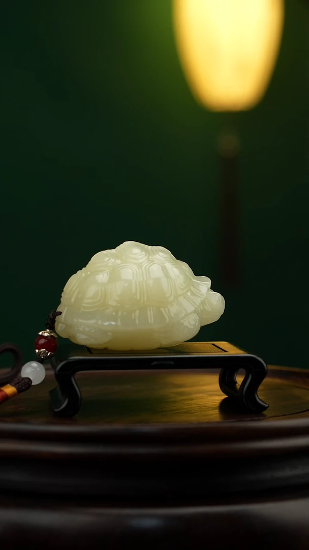 玉【富甲天下】天然玉石乌龟手把件桌面小摆件