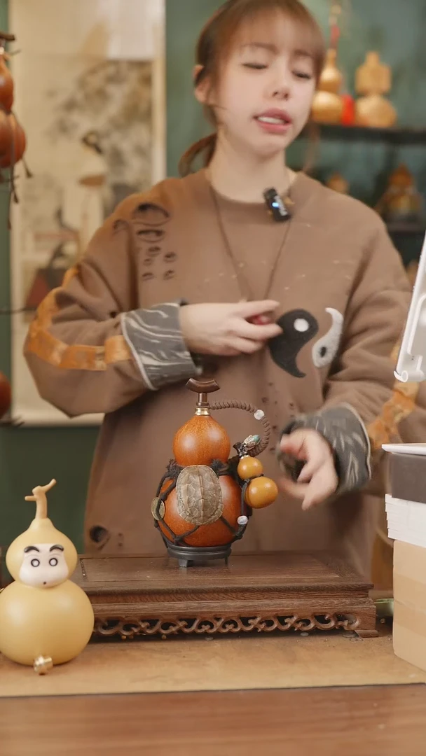 【闪购商品】153号精品天然大漆工艺防渗内胆酒葫芦~