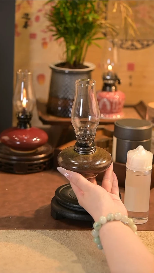 景德镇陶瓷油灯摆件