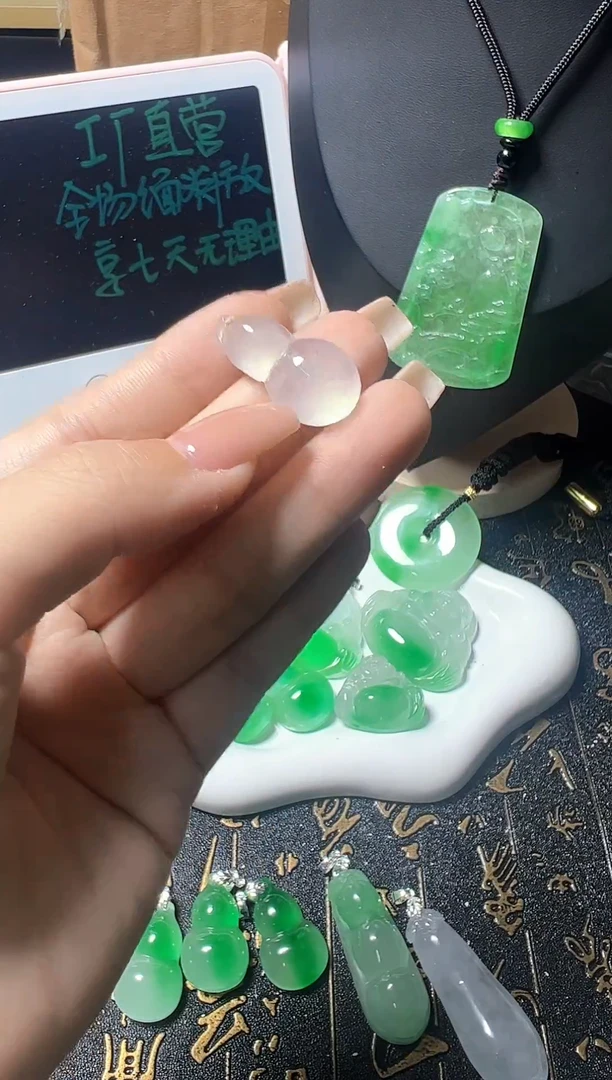 颈饰未镶嵌翡翠所见即所得，一图一物