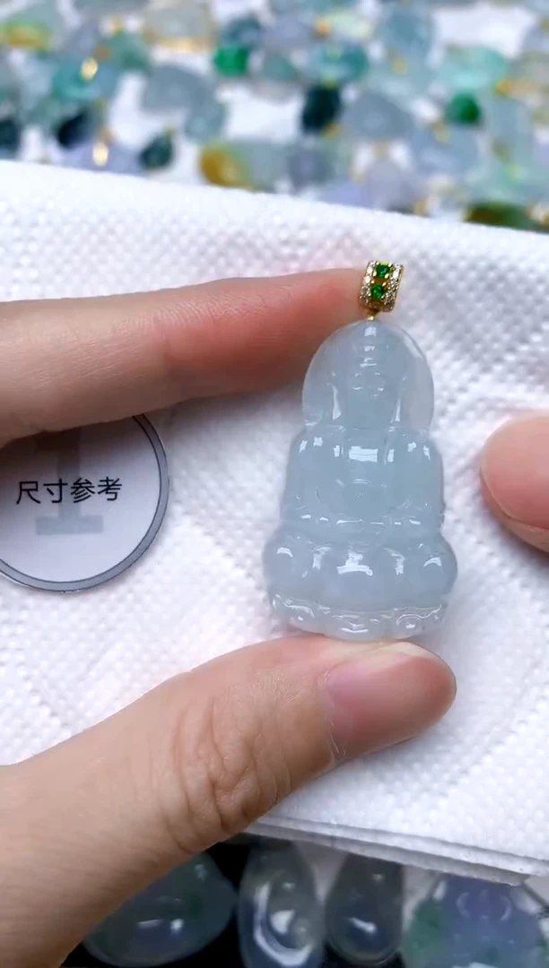 颈饰银S925镶嵌翡翠天然A货翡翠