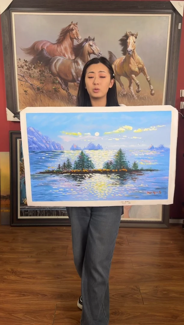 油画【83号】约50*70cm丨朝鲜原创纯手绘孤品油画丨顺丰包邮