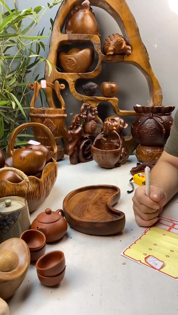 香樟木A43月牙盘/尺寸