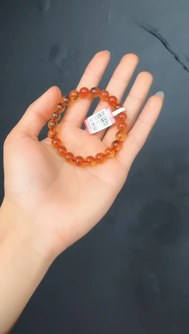 手串琥珀未镶嵌/47缅甸琥珀紫罗兰手串8mm