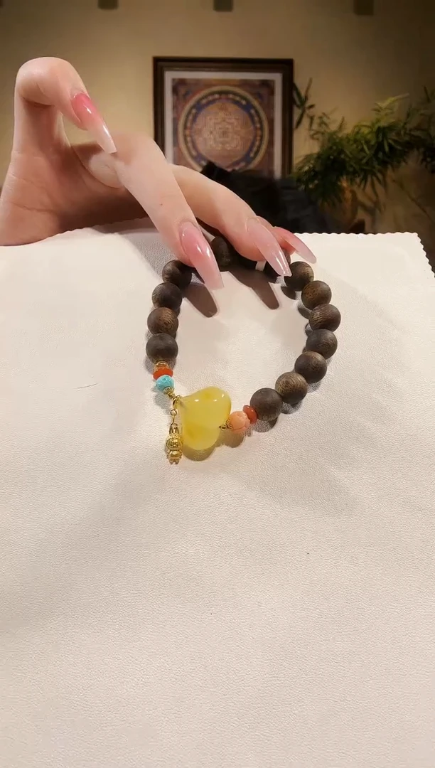 手链琥珀未镶嵌沉香