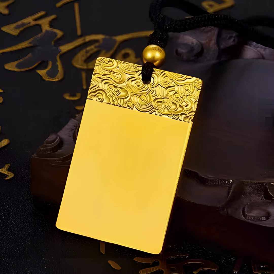 铜合金吊坠 铜合金平安无事牌吊坠情侣传承素款百搭