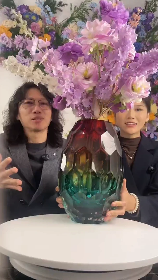 手工艺品琉璃红绿渐变
