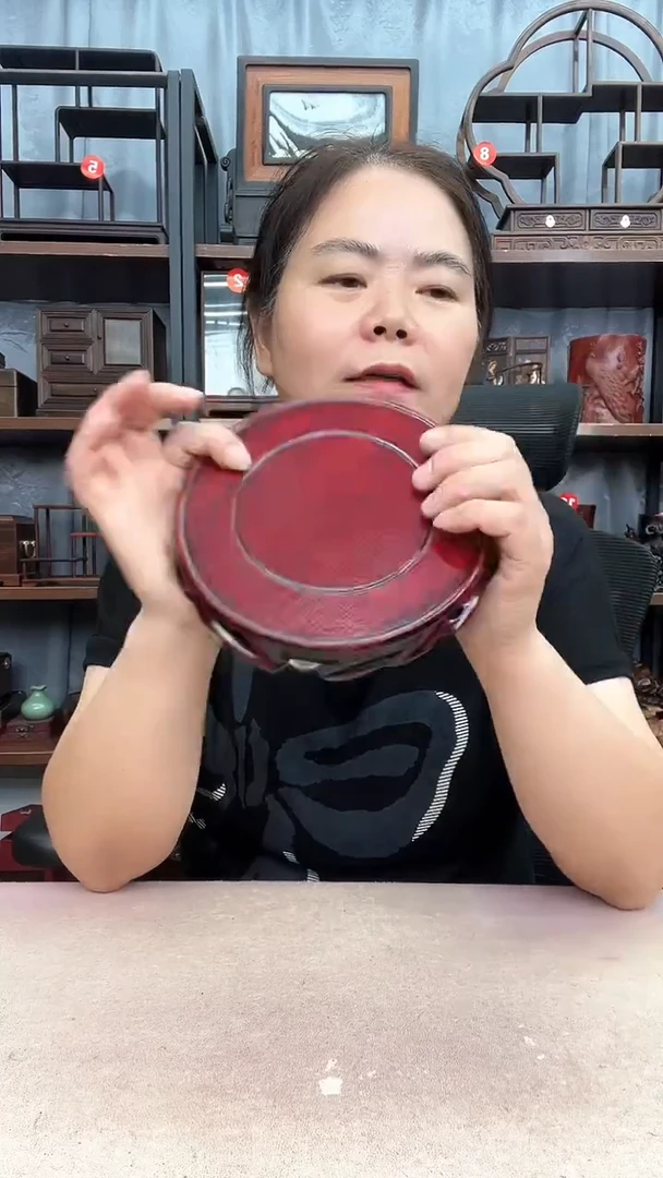 鸡翅木类端景台红16公分