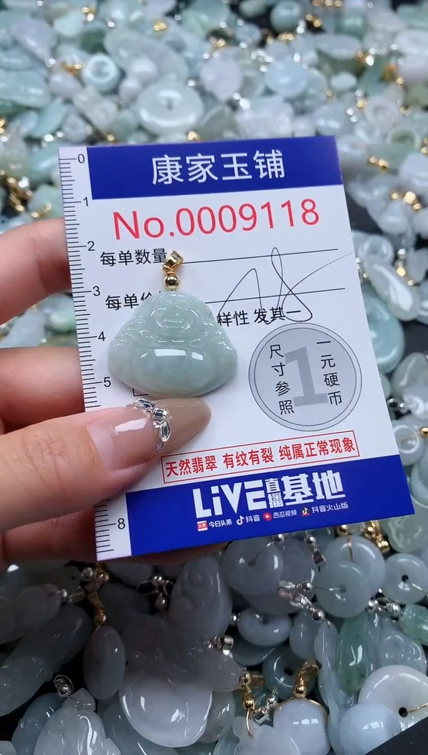 翡翠未镶嵌吊坠(不含链)9118