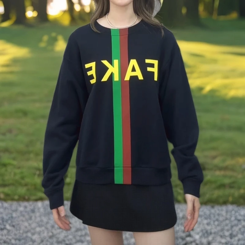 未使用 GUCCI/古驰 Gucci 黑色圆领长袖卫衣XS/S