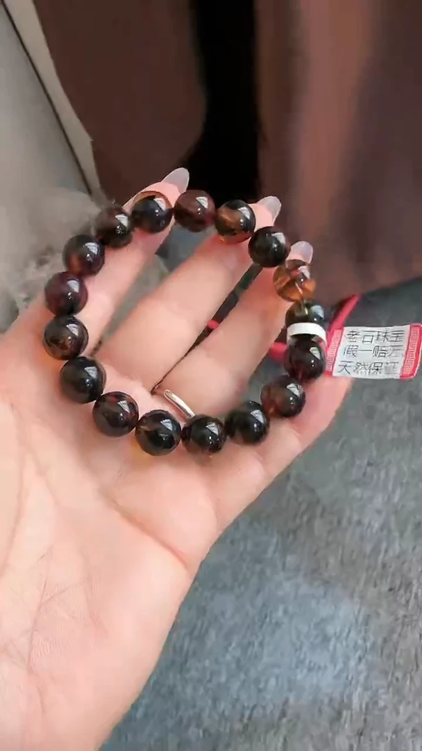 【闪购商品】琥珀手链未镶嵌规格11微瑕翁珀手串#40