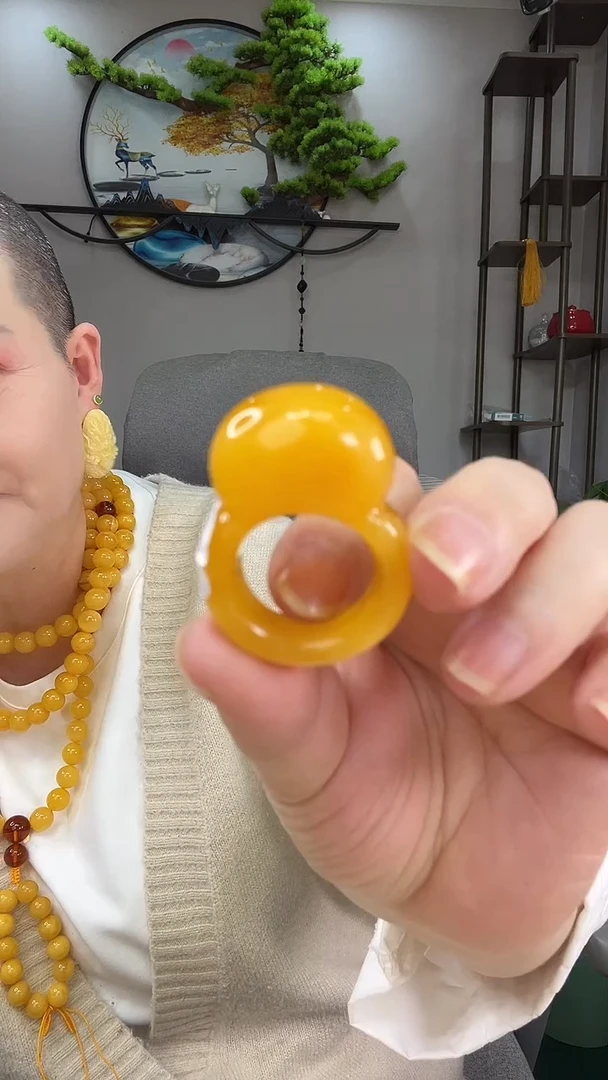 未镶嵌琥珀戒指戒指