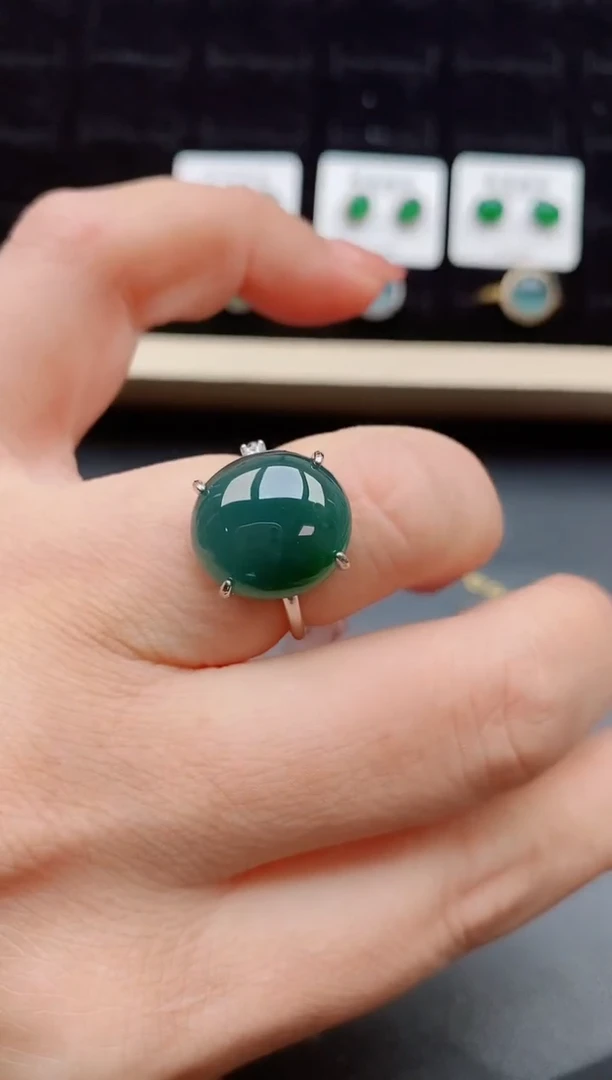 【闪购商品】翡翠戒指银S925镶嵌1212