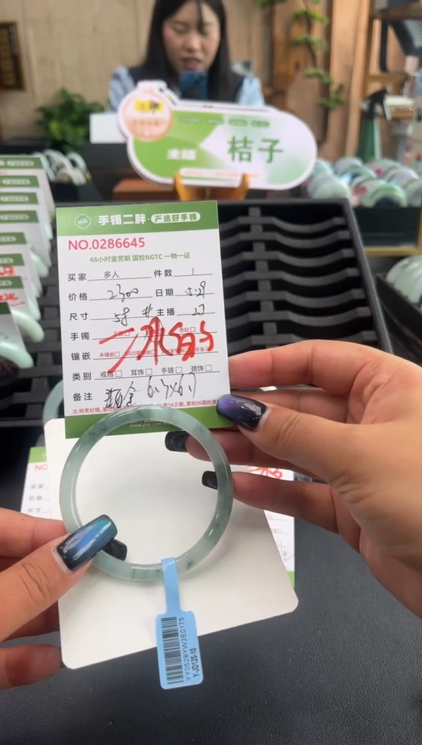 翡翠手镯（圆镯）未镶嵌多人