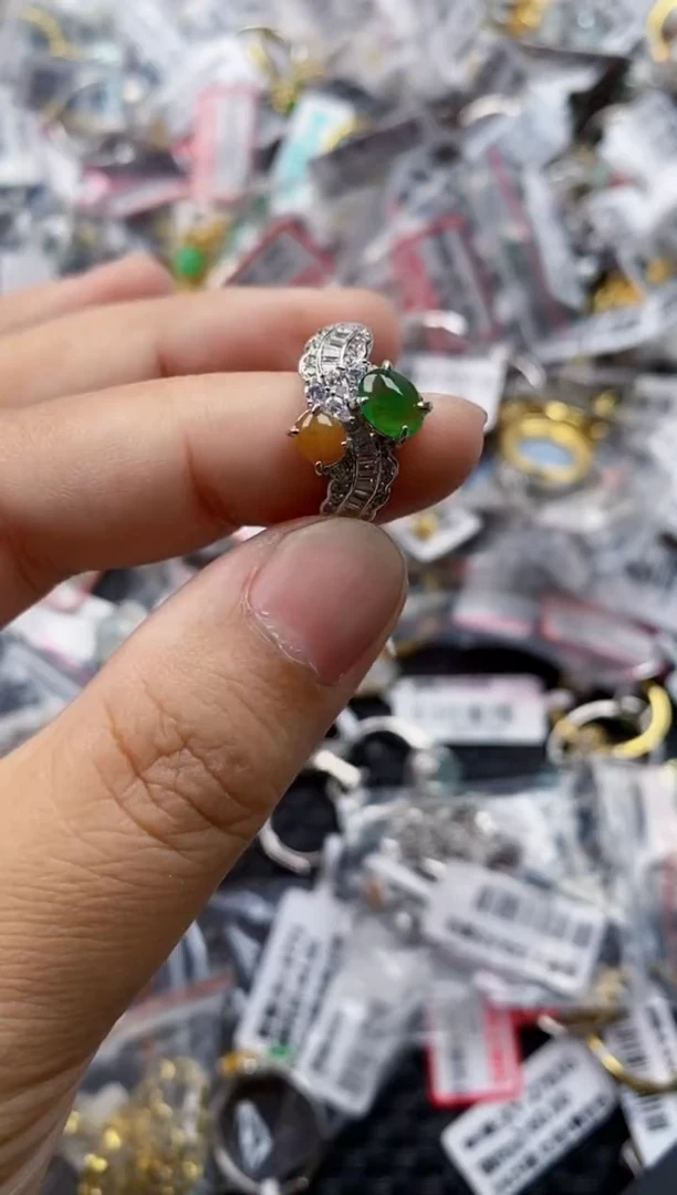 翡翠戒指银S925镶嵌1212      7