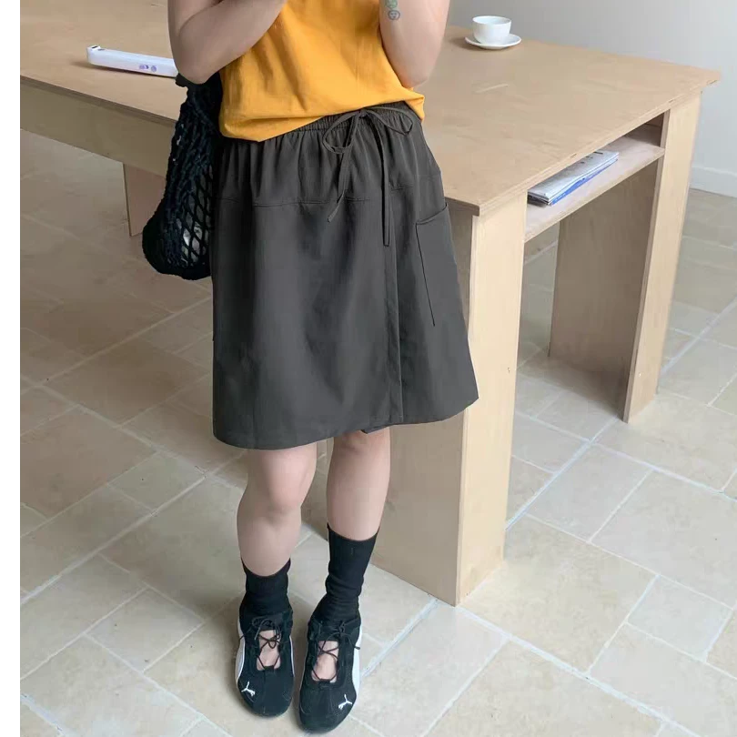【裤裙系列】山本工装 防走光显瘦 休闲潮流 宽松遮肉裙裤 soinku