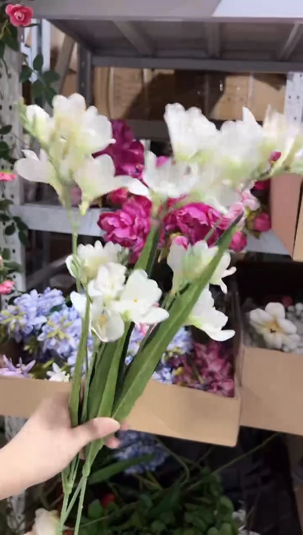 3枝白色手感保湿小苍兰