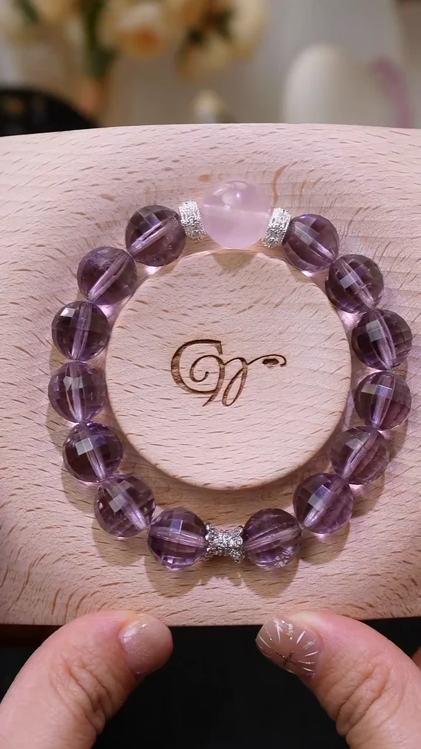 未镶嵌手串水晶紫水晶刻面珠手串