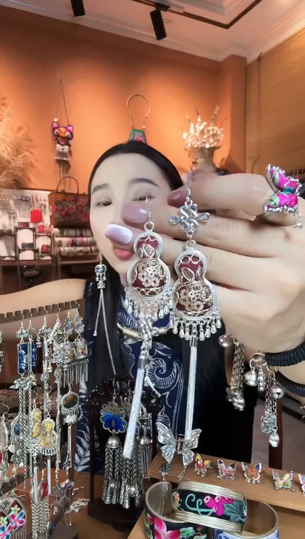 刺绣纯手工民族风耳环