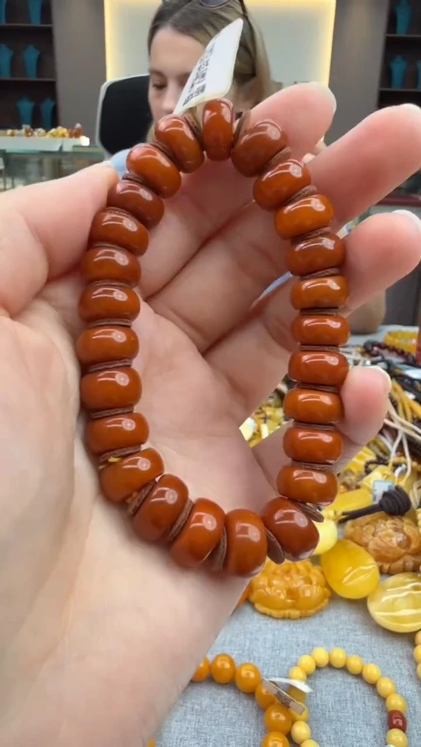 手链琥珀未镶嵌58秒拍号 假一罚三