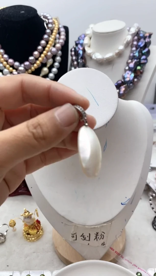 【闪购商品】淡水珍珠颈饰钛钢54