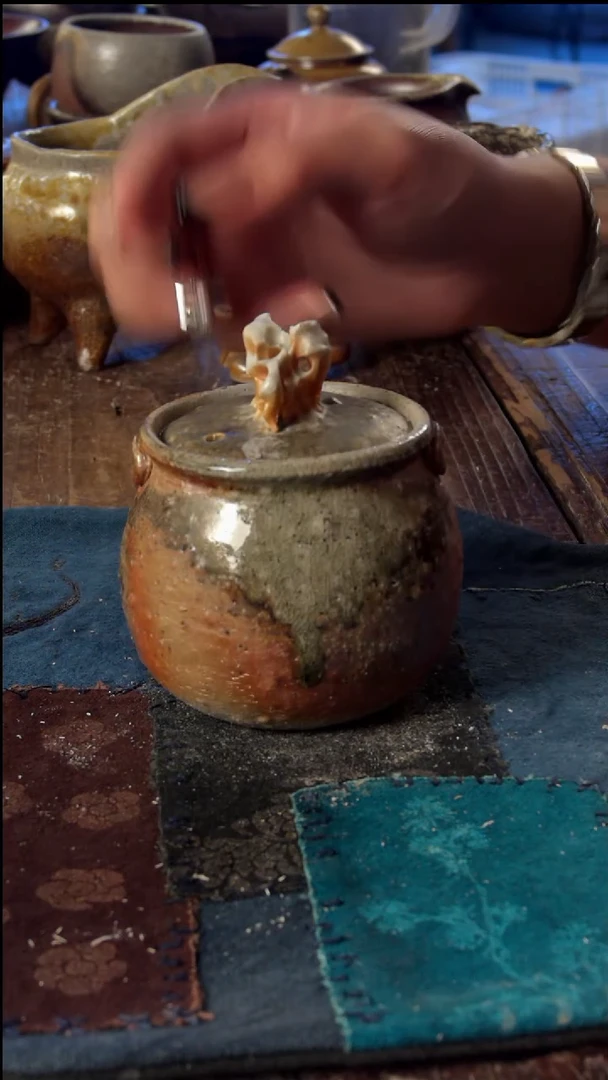 瓷片山乙柴烧高端茶具