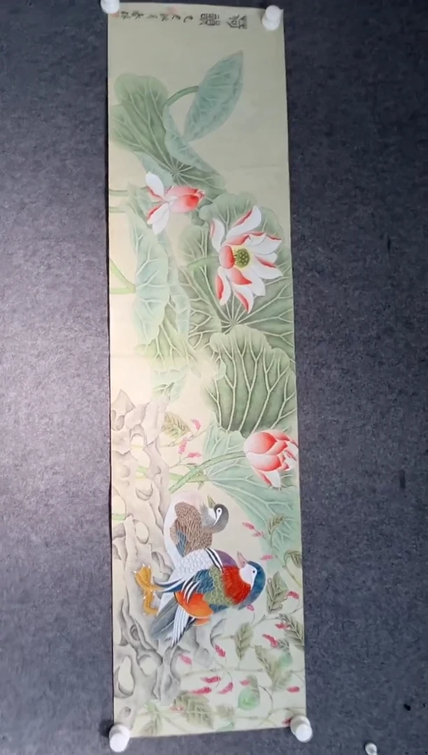 国画梅春林老师四尺对开