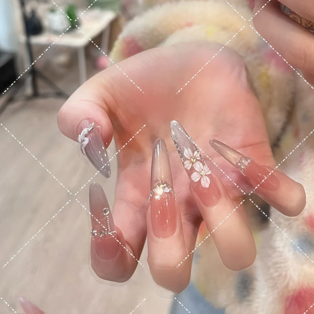 【花仙子】纯手工穿戴甲可拆卸十片装