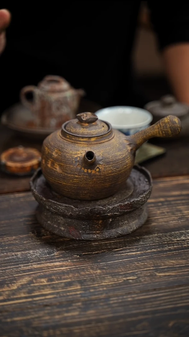 全手工制作 重工 南蛮  侧把壶