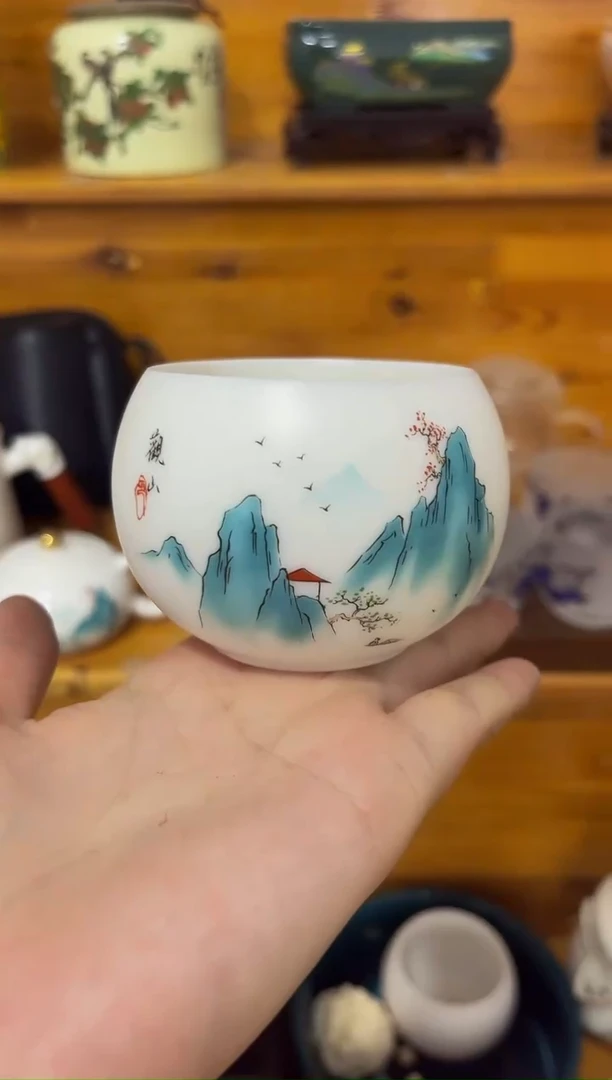 陶瓷茶具摆件旅行套组
