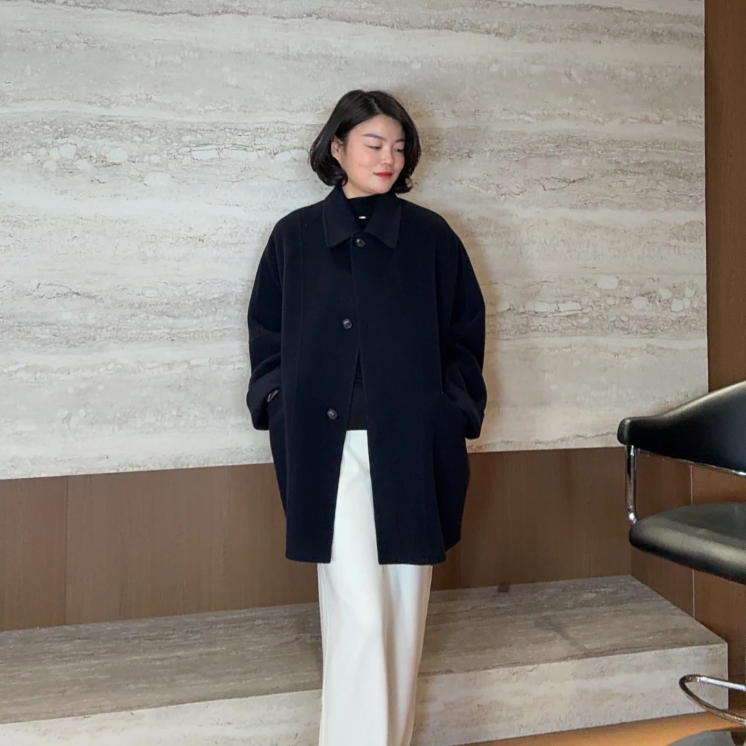 TANTAN 显瘦宽松气质秋冬毛呢短款外套3301