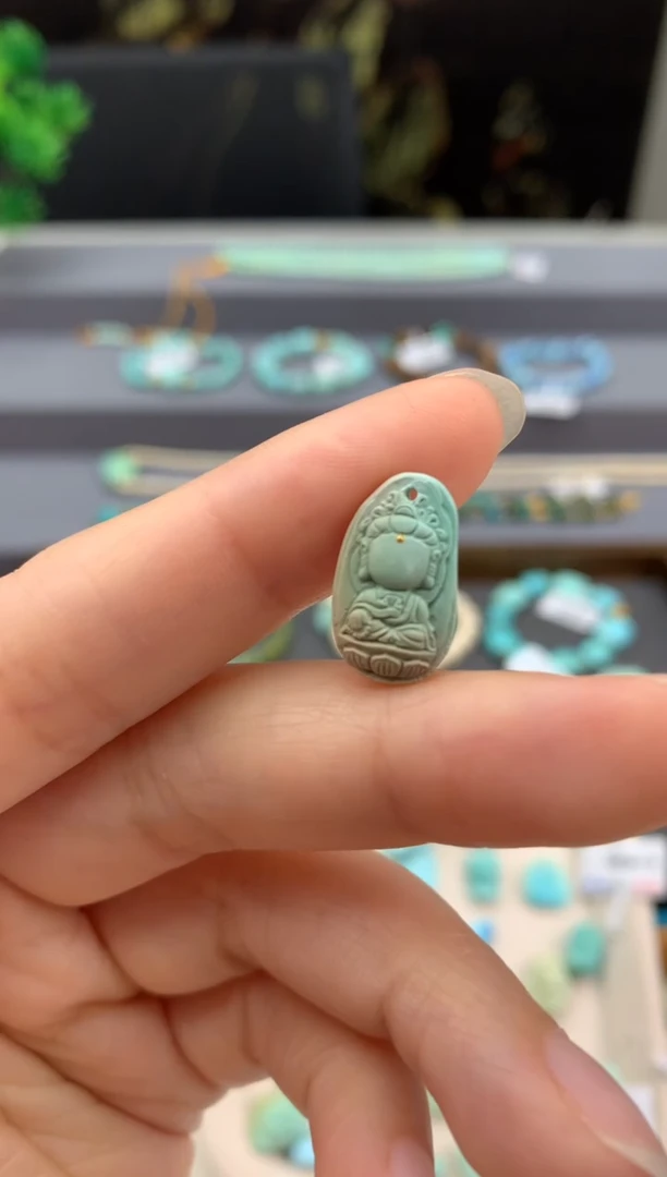 未镶嵌绿松石精工雕刻R248