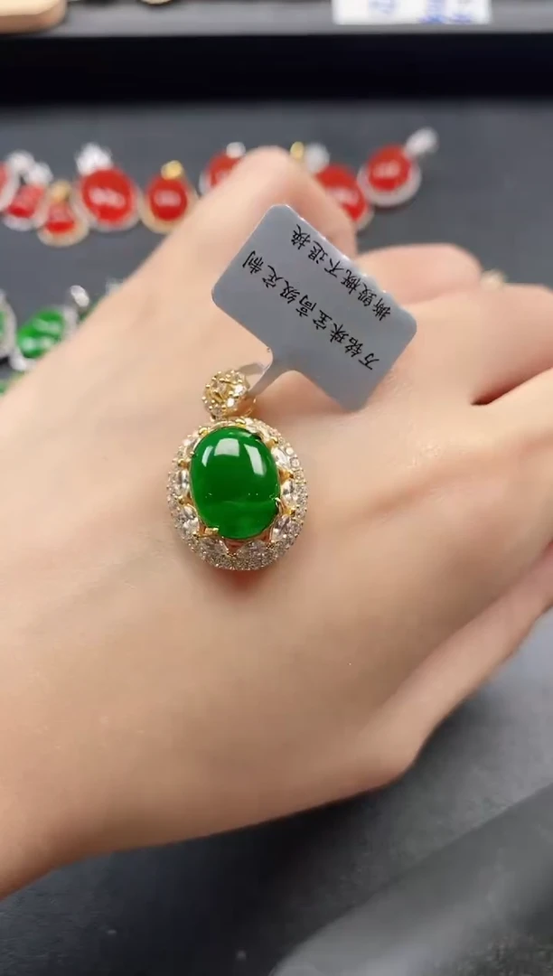 银S925镶嵌戒指翡翠51151