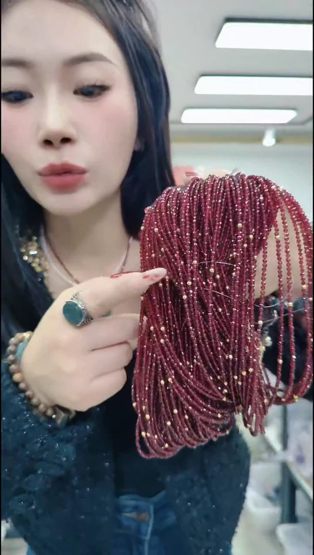 【闪购商品】尖晶石颈饰合金0623 红尖晶项链