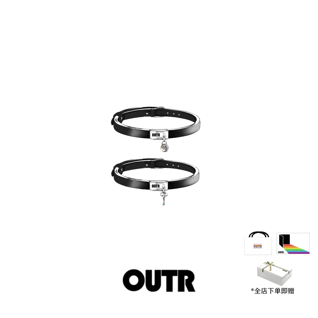 OUTR 钛钢皮质项链 「Code」情侣Choker钛钢高级原创设计师品牌