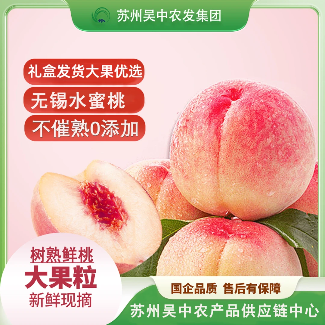 【国企助农】无锡水蜜桃果园水蜜桃现采现发水果当季时令新鲜整箱六个 拍一发二当季新鲜水果桃子江苏省