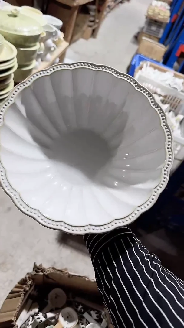 陶瓷珠点汤碗微瑕 凑满20元包邮