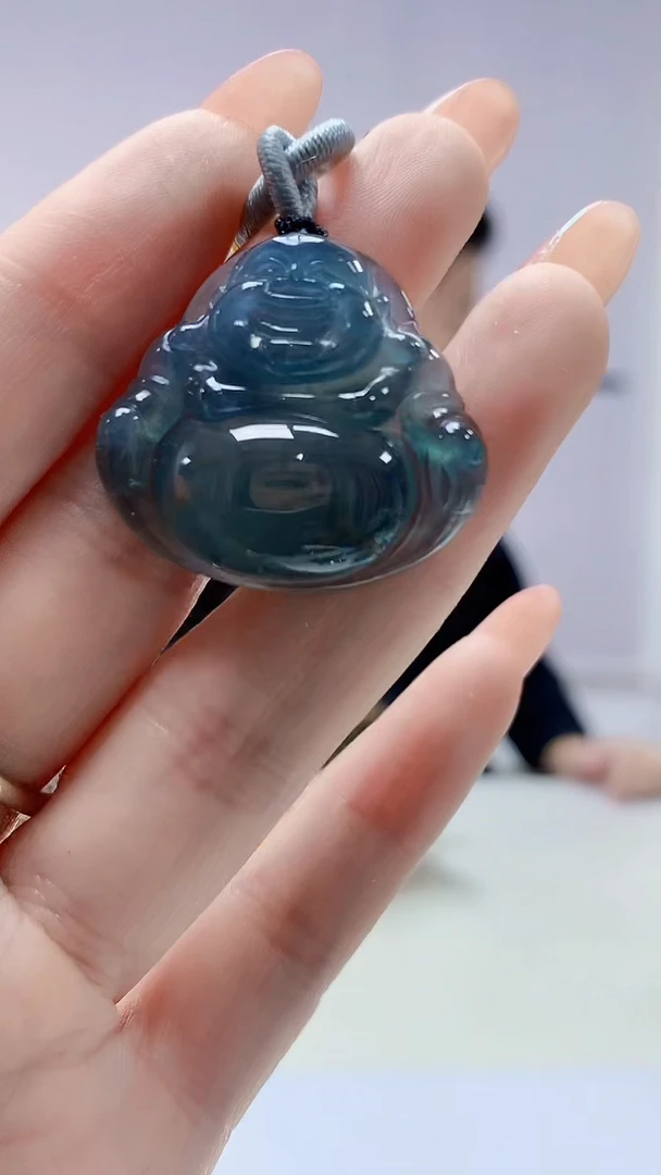 【闪购商品】定制翡翠未镶嵌4917DD-毛货挂件佛公87