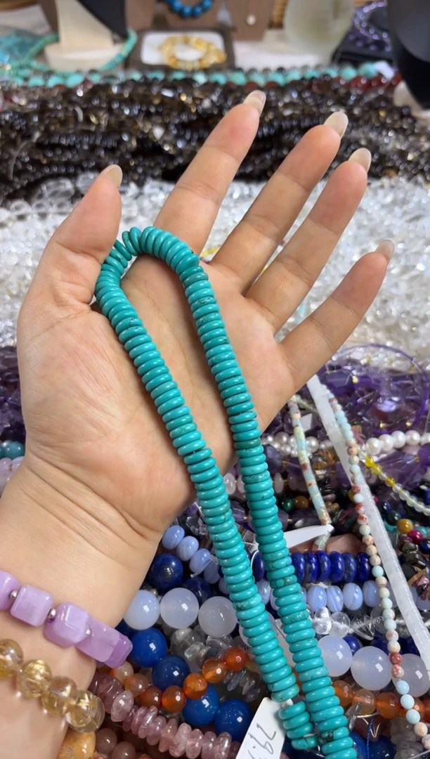 未镶嵌玛瑙/玉髓珠宝半成品卡10 菱镁矿算盘