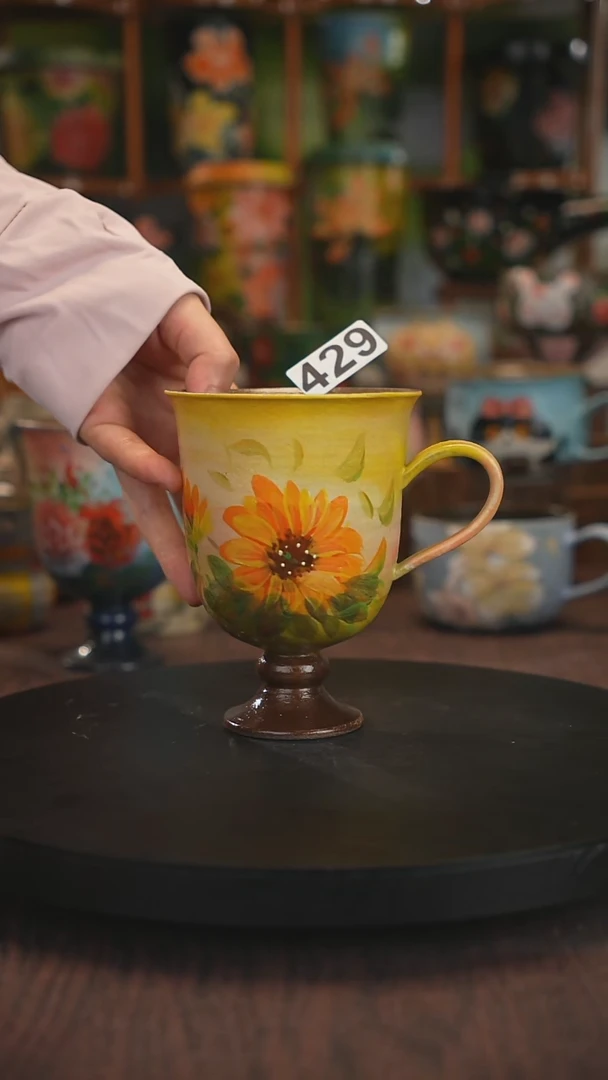 紫砂油画手绘釉下彩429