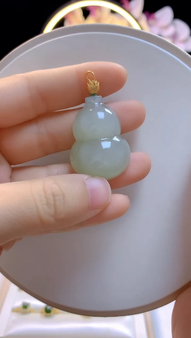 毛衣链未镶嵌和田玉高冰晴福禄