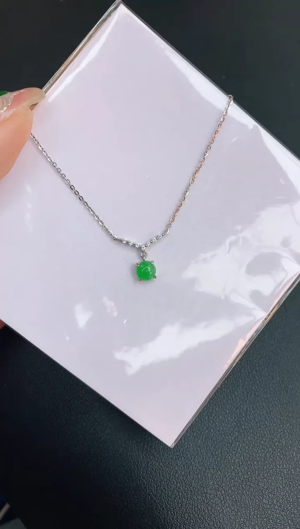【闪购商品】翡翠颈饰未镶嵌赠礼盒证书 珍珍
