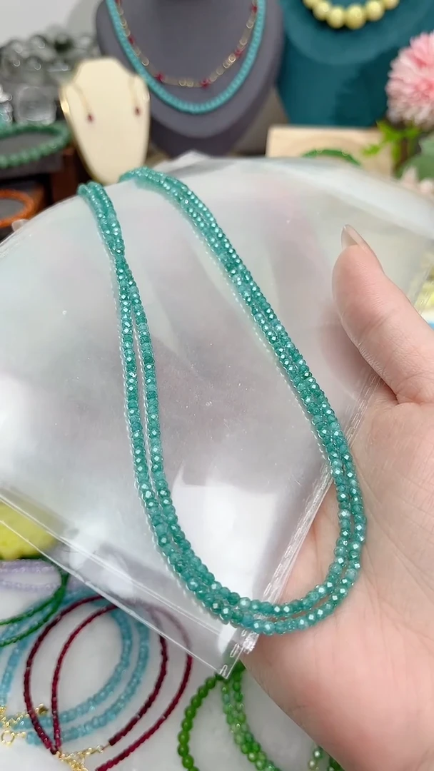 【闪购商品】祖母绿颈饰银S925镶嵌99项链